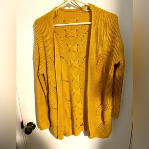 Mustard knit cardigan